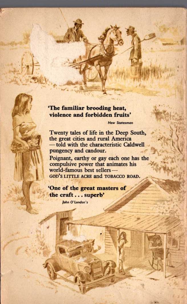 Erskine Caldwell  WE ARETHE LIVING magnified rear book cover image