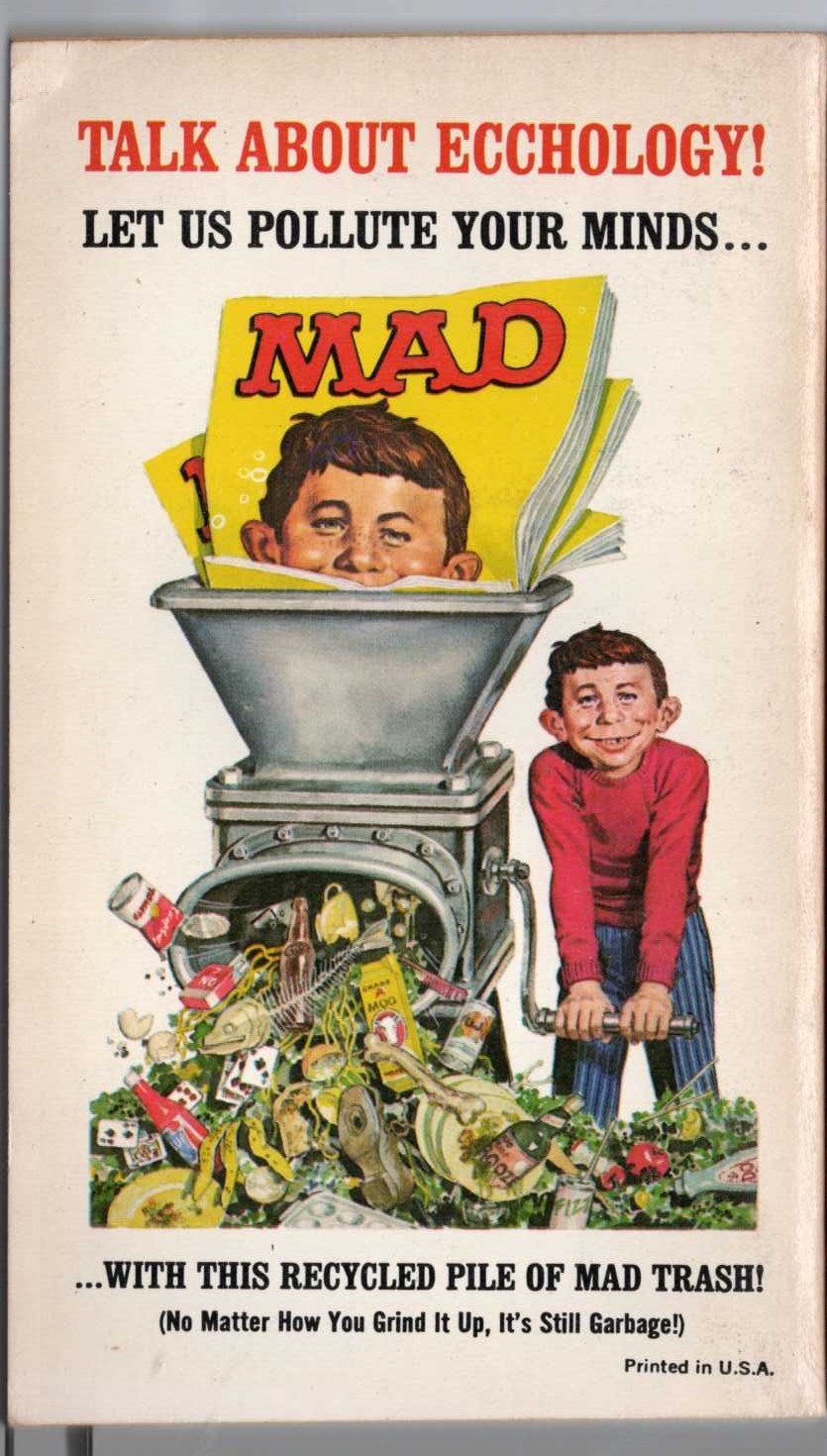 Books Mad  THE RECYCLED MAD magnified rear book cover image