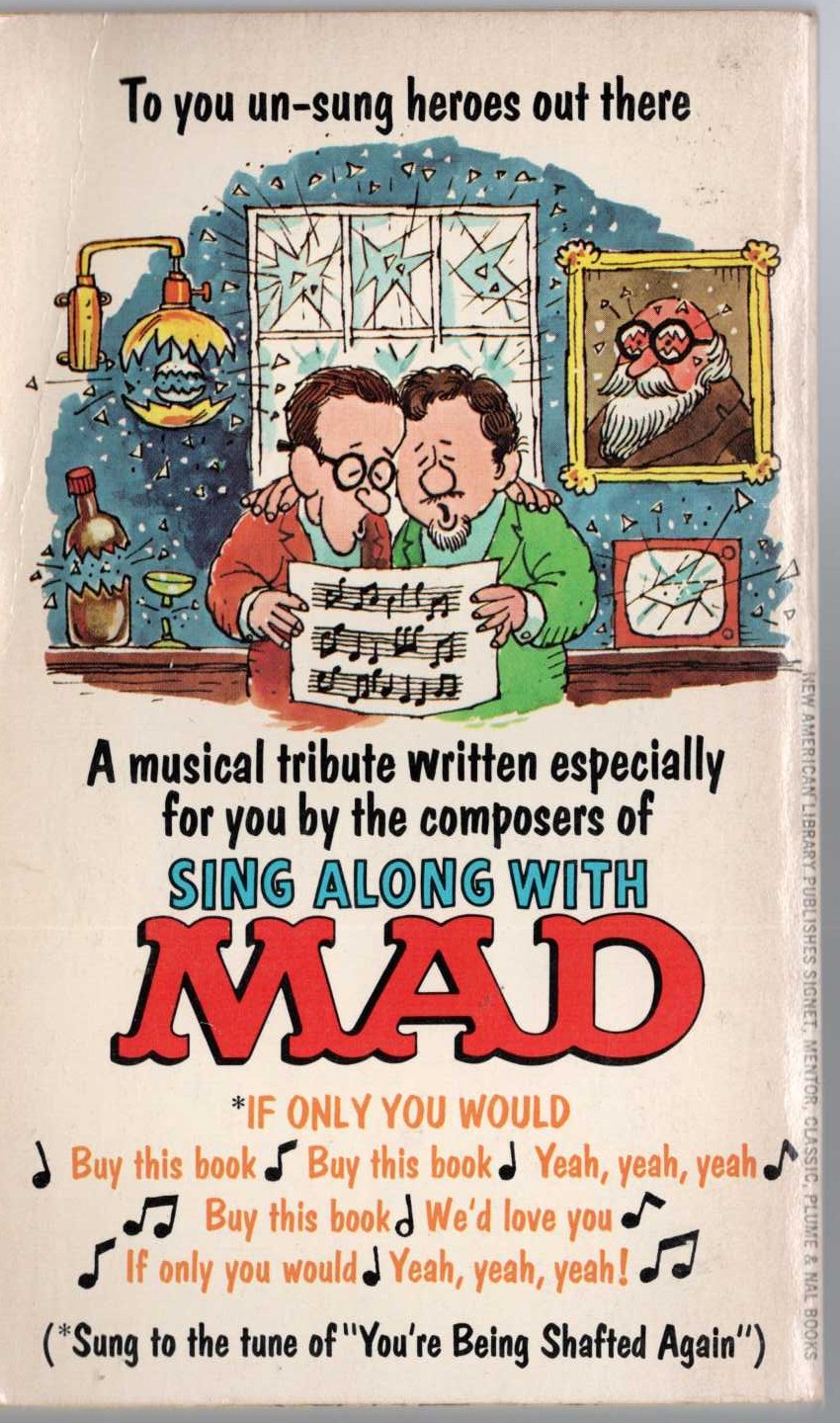 (Frank Jacobs) SING ALONG WITH MAD magnified rear book cover image