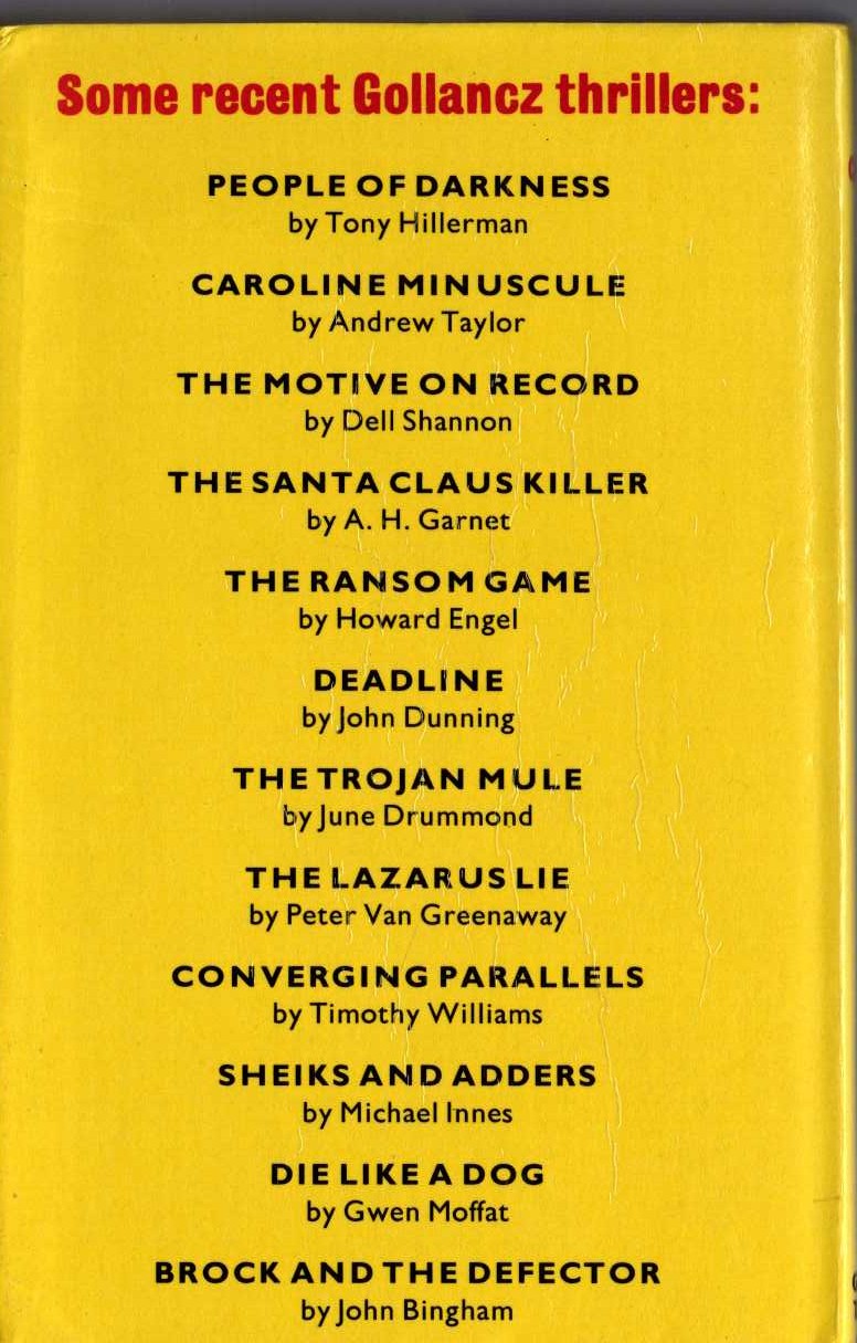 THE BILLY CANTRELL CASE magnified rear book cover image