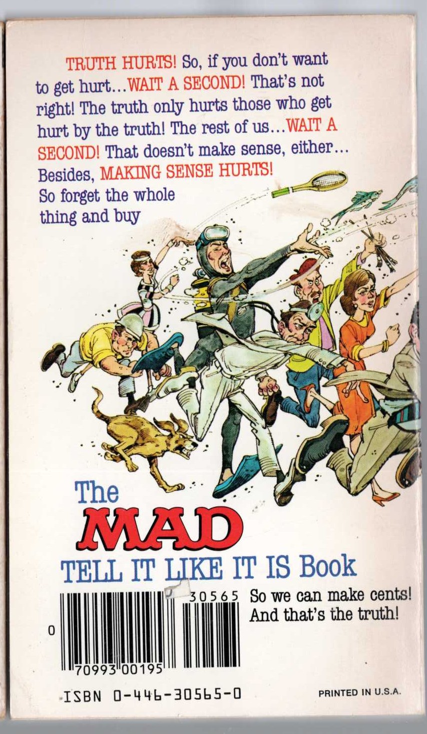 (Lou Silverstone) THE MAD TELL IT LIKE IT IS BOOK magnified rear book cover image
