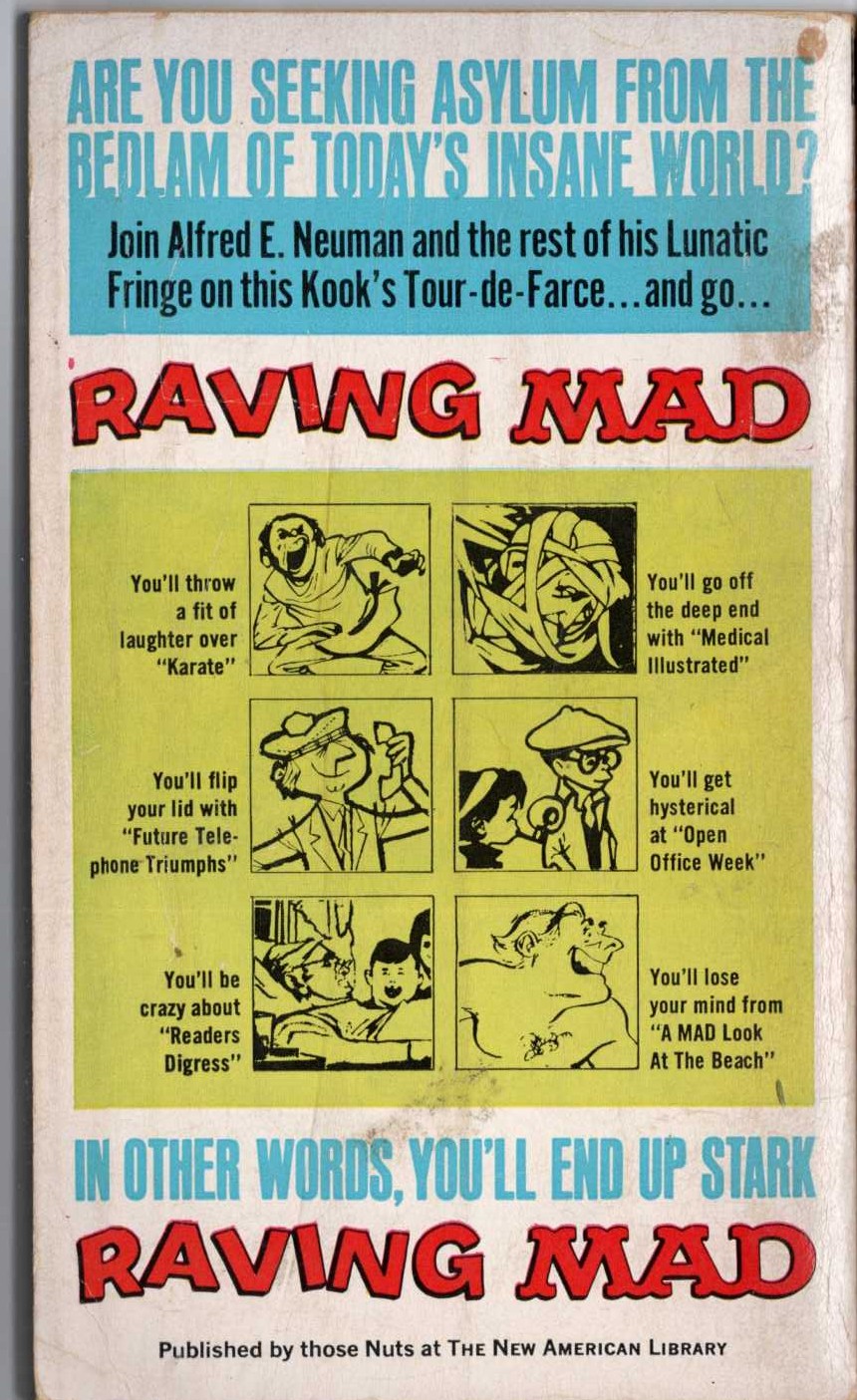 Books Mad  RAVING MAD magnified rear book cover image