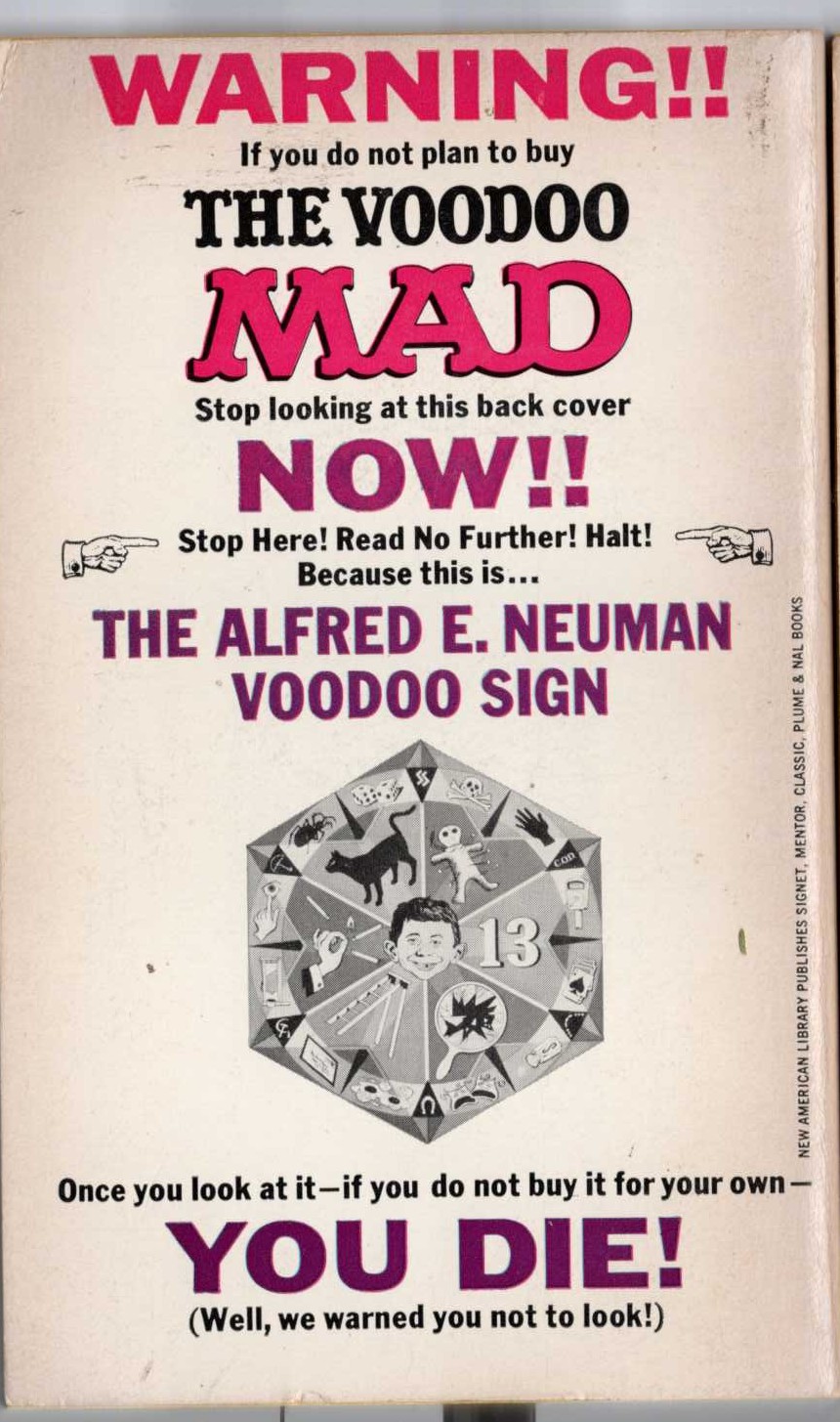 Books Mad  THE VOODOO MAD magnified rear book cover image