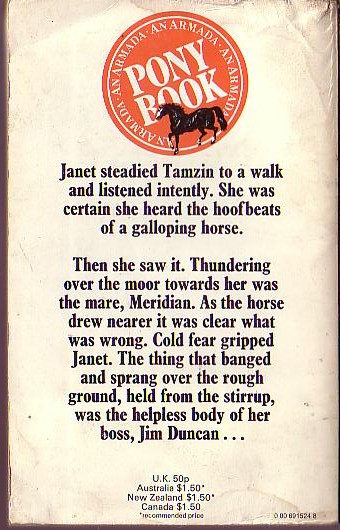 Patricia Leitch  A HORSE FOR THE HOLIDAYS magnified rear book cover image