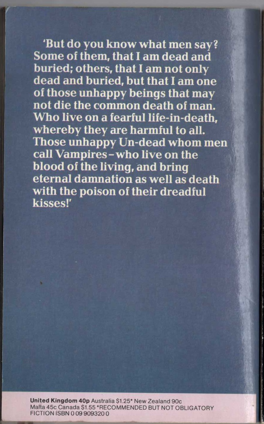 Bram Stoker  THE LADY OF THE SHROUD magnified rear book cover image