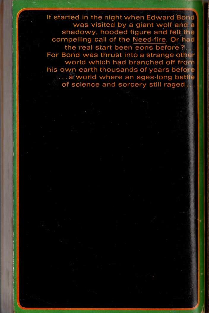 Henry Kuttner  THE DARK WORLD magnified rear book cover image