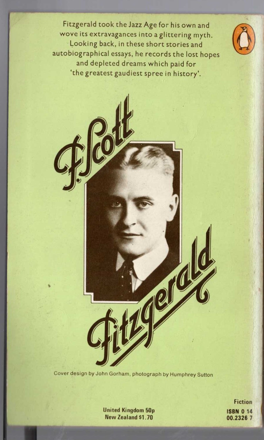 F.Scott Fitzgerald  THE CRACK-UP with other pieces and stories magnified rear book cover image