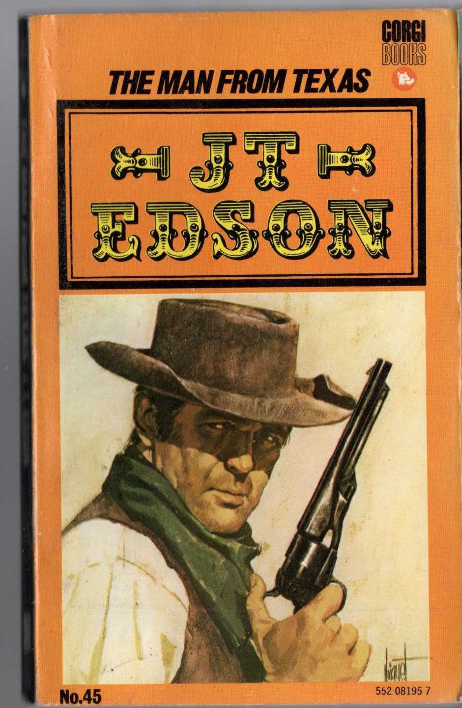J.T. Edson  THE MAN FROM TEXAS front book cover image
