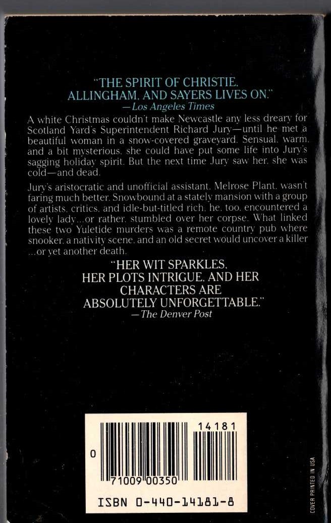 Martha Grimes  JERUSALEM INN magnified rear book cover image