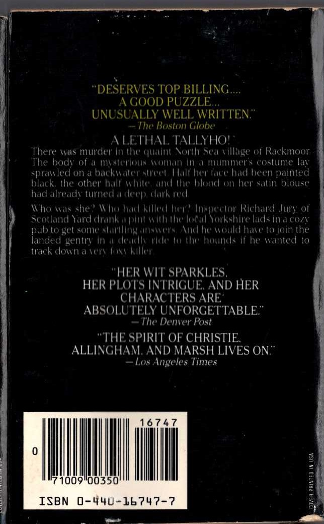 Martha Grimes  THE OLD FOX DECEIV'D magnified rear book cover image