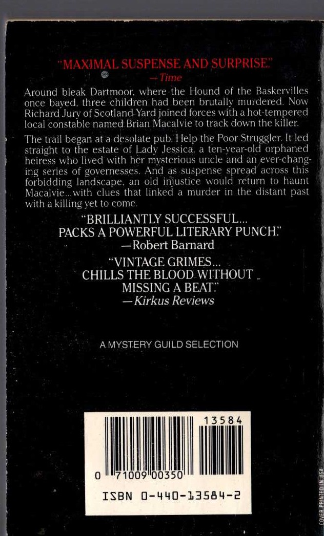 Martha Grimes  HELP THE POOR STRUGGLER magnified rear book cover image