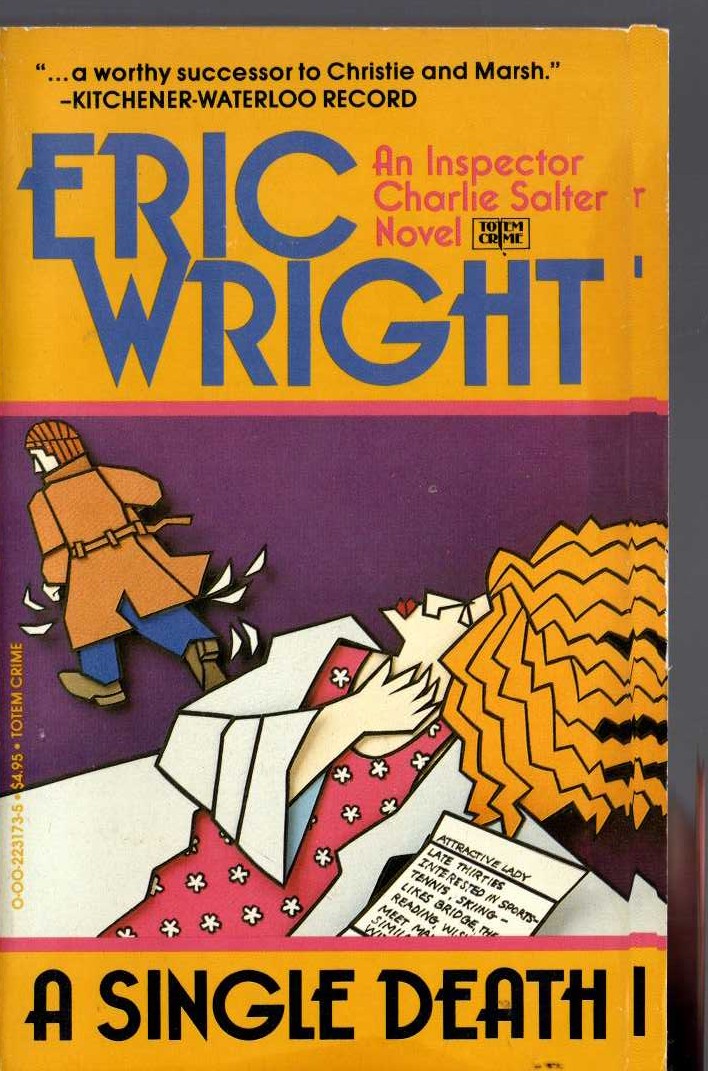 Eric Wright  A SINGLE DEATH front book cover image