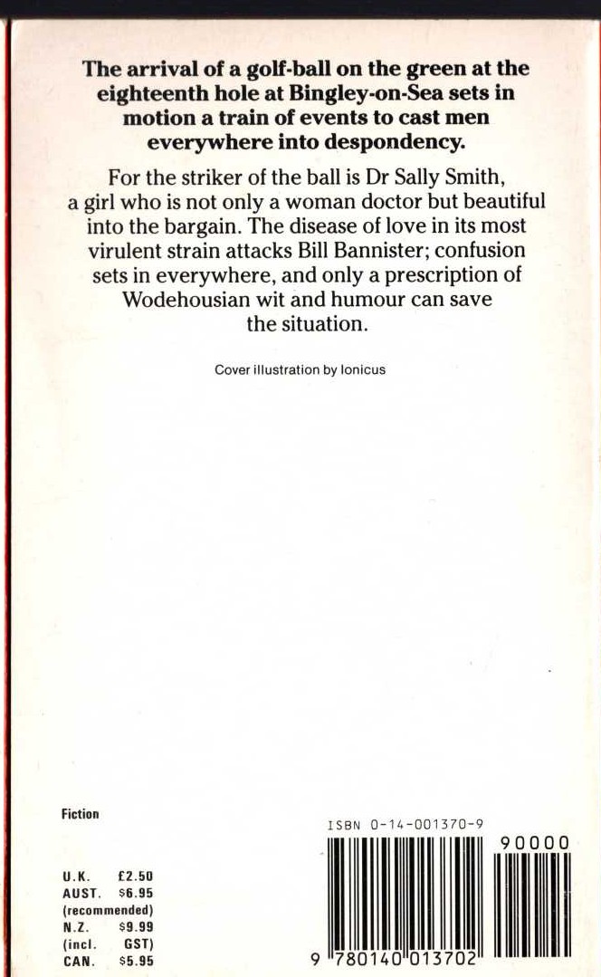 P.G. Wodehouse  DOCTOR SALLY magnified rear book cover image
