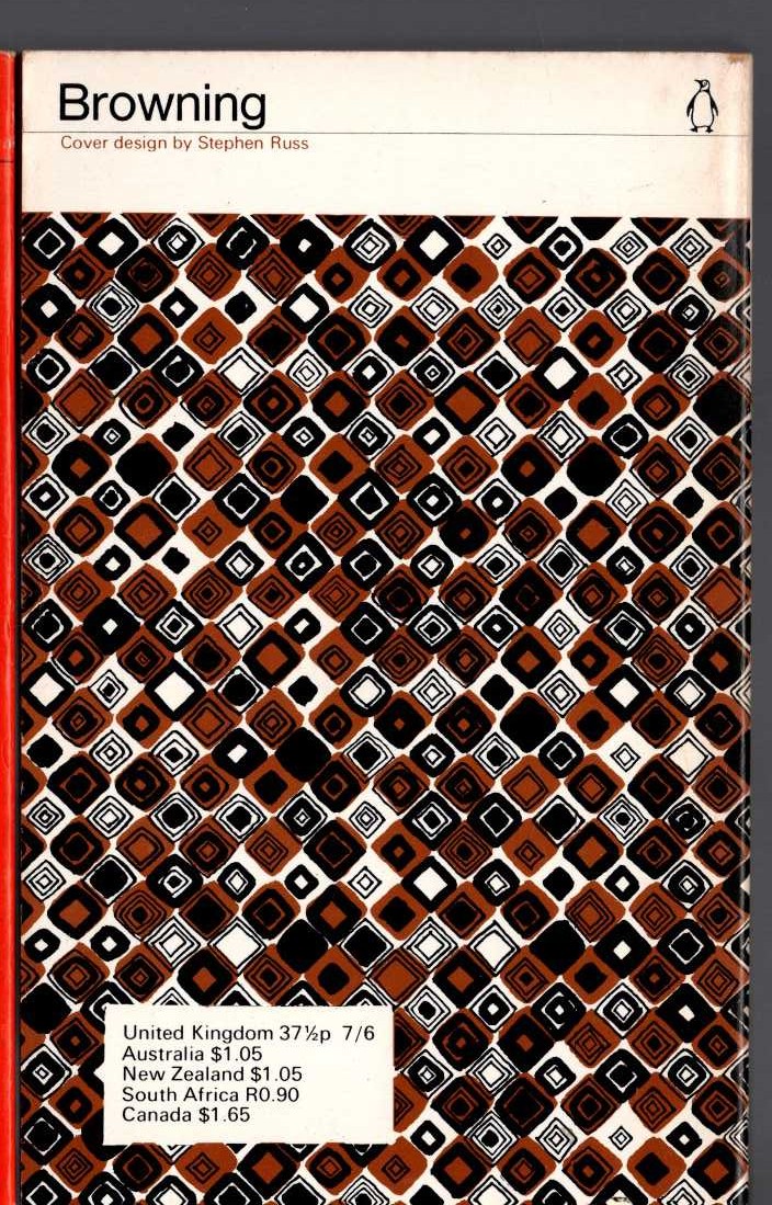 W.E. Williams (selects) [ROBERT] BROWNING magnified rear book cover image