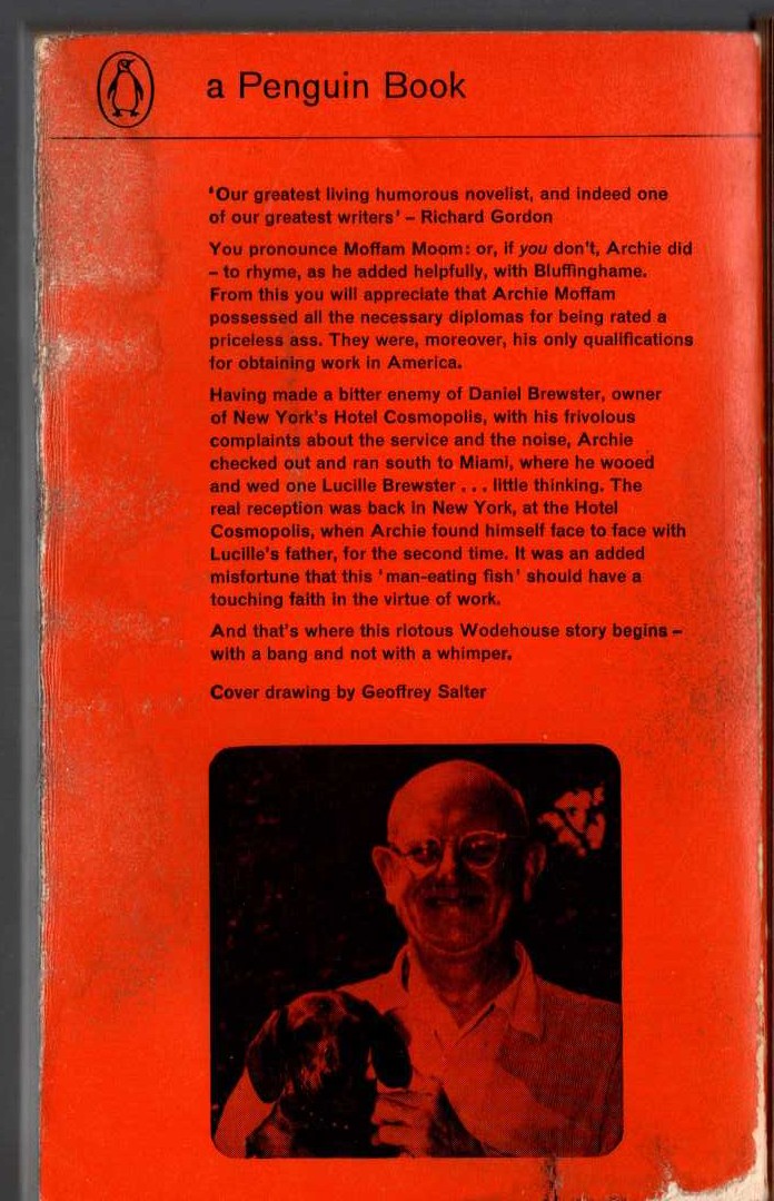 P.G. Wodehouse  INDISCRETIONS OF ARCHIE magnified rear book cover image
