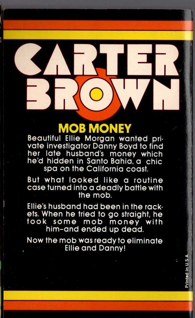 Carter Brown  THE STRAWBERRY-BLONDE JUNGLE magnified rear book cover image