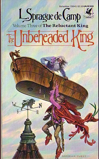L.Sprague de Camp  THE UNBEAHEADED KING front book cover image