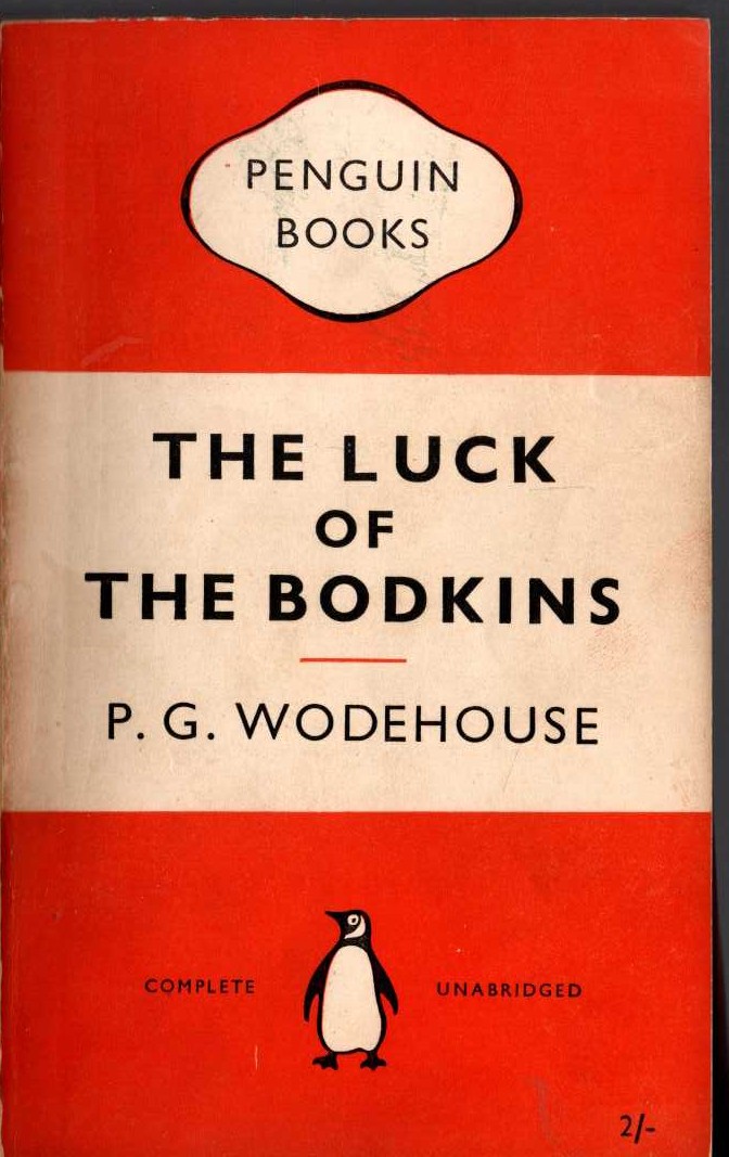 P.G. Wodehouse  THE LUCK OF THE BODKINS front book cover image