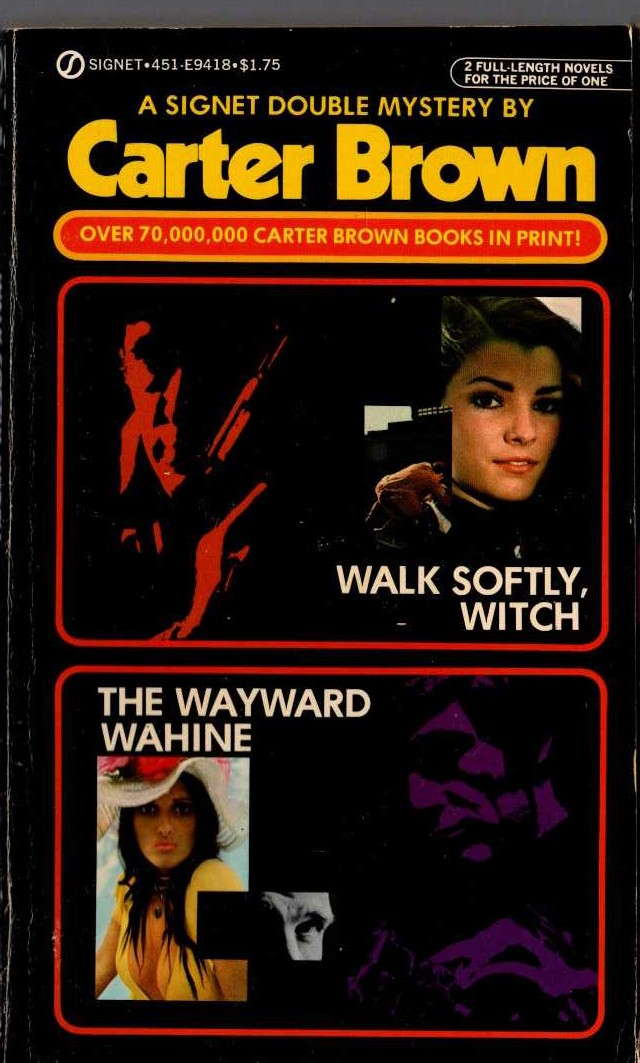 Carter Brown  WALK SOFTLY, WITCH and THE WAYWARD WAHINE front book cover image