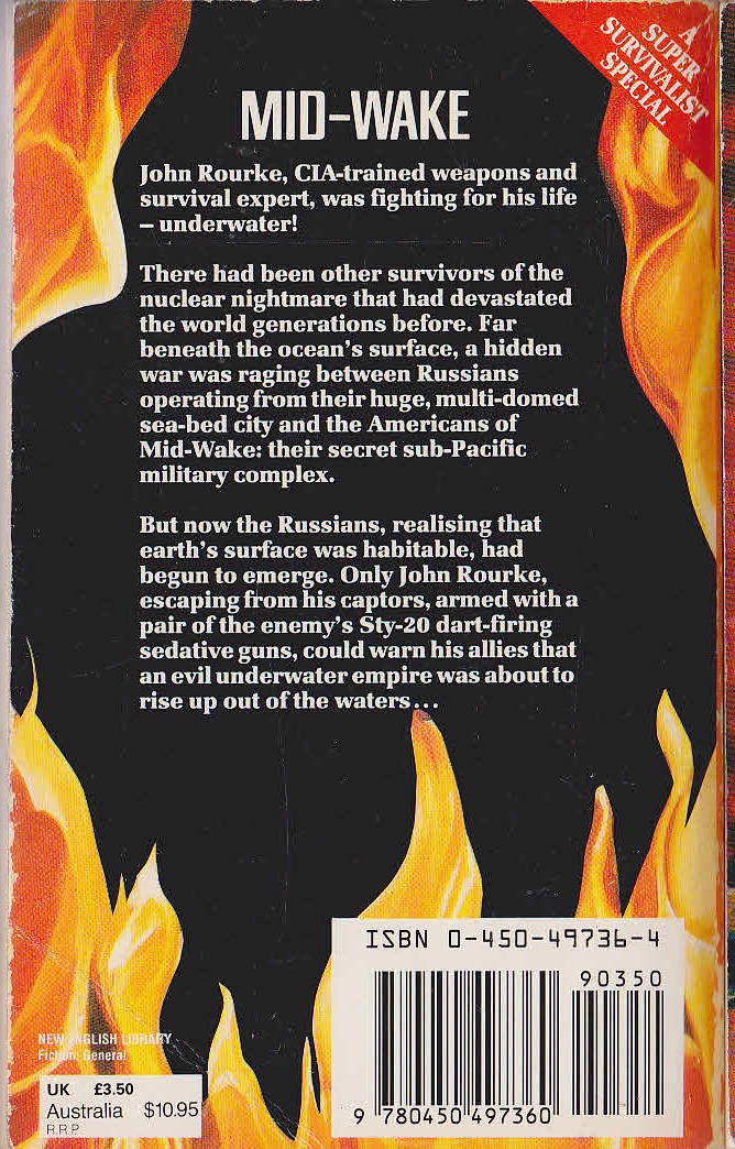 Jerry Ahern  THE SURVIVALIST: MID-WAKE magnified rear book cover image
