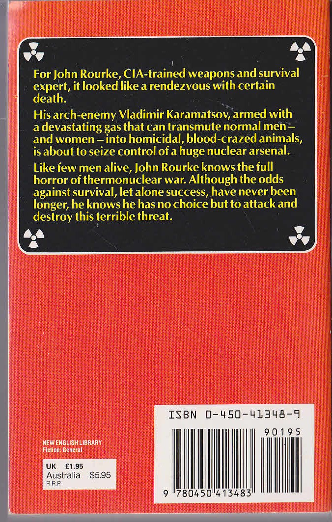 Jerry Ahern  THE SURVIVALIST No.15: Overlord magnified rear book cover image