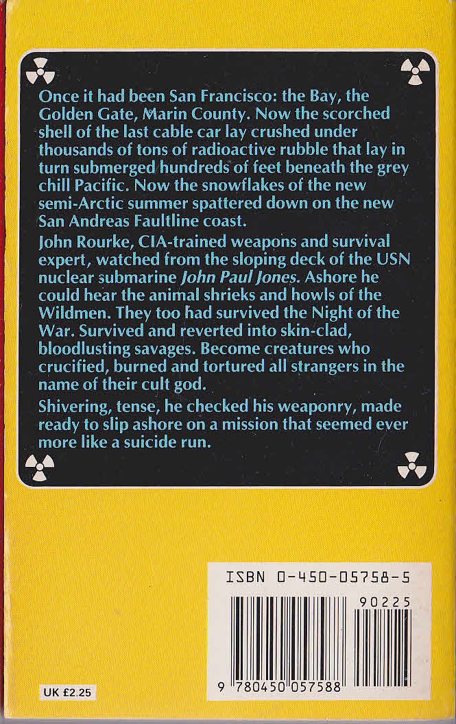 Jerry Ahern  THE SURVIVALIST No.6: The Savage Horde magnified rear book cover image