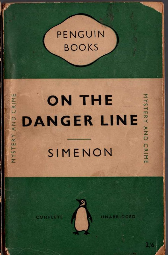Georges Simenon  ON THE DANGER LINE front book cover image