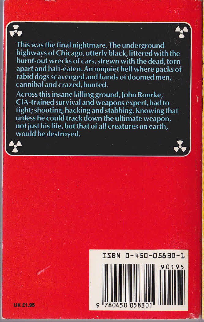 Jerry Ahern  THE SURVIVALIST No.8: The End is Coming magnified rear book cover image
