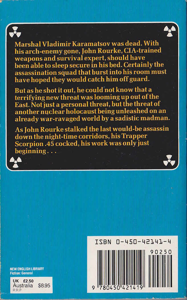 Jerry Ahern  THE SURVIVALIST No.16: The Arsenal magnified rear book cover image
