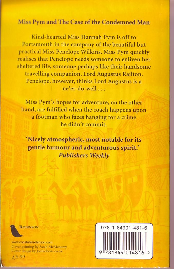 M.C. Beaton  PENELOPE GOES TO PORTSMOUTH magnified rear book cover image