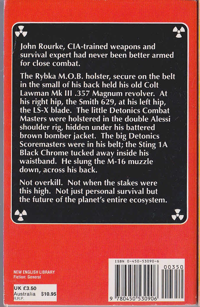 Jerry Ahern  THE SURVIVALIST No.20: Firestorm magnified rear book cover image