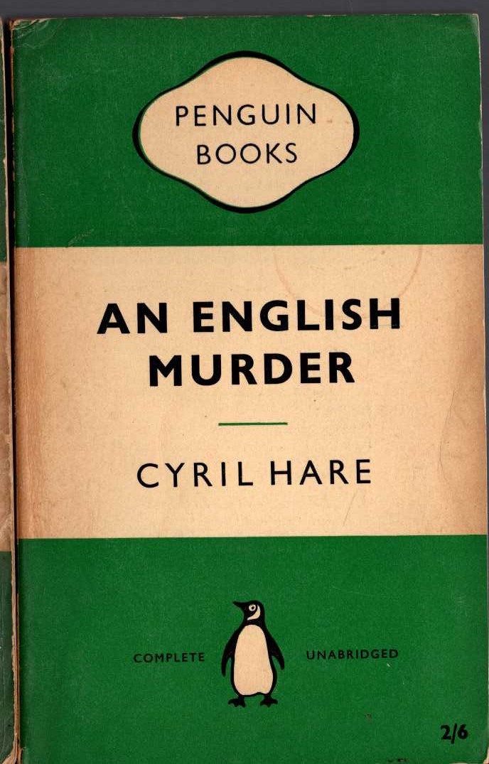 Cyril Hare  AN ENGLISH MURDER front book cover image