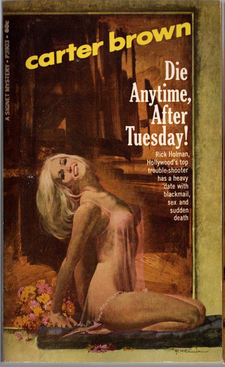 Carter Brown  DIE ANYTIME, AFTER TUESDAY! front book cover image