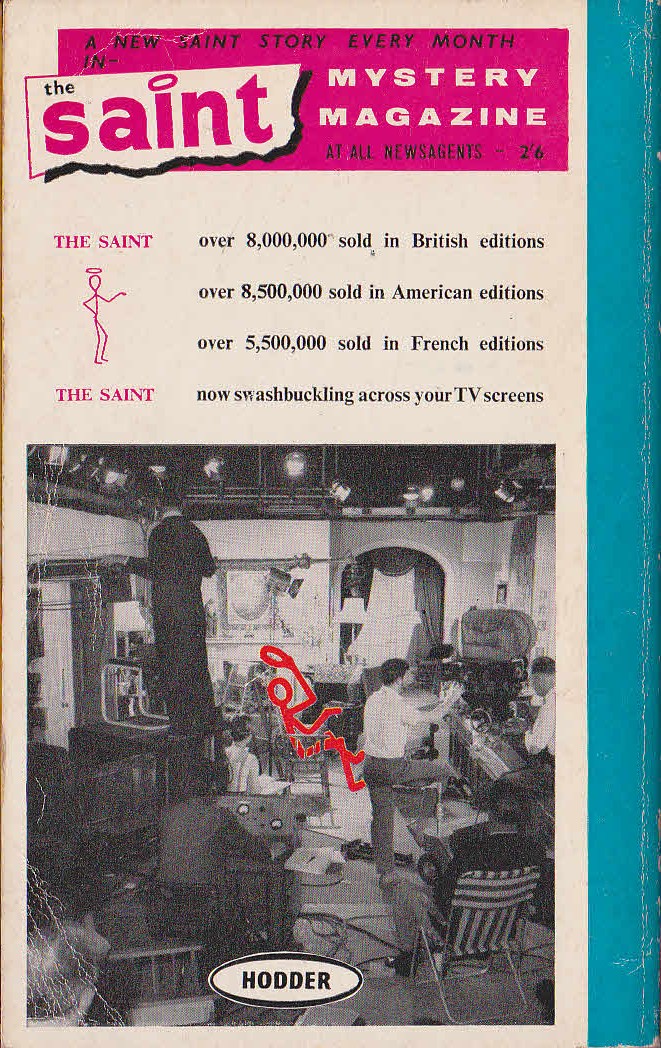 Leslie Charteris  THE SAINT CLOSES THE CASE magnified rear book cover image