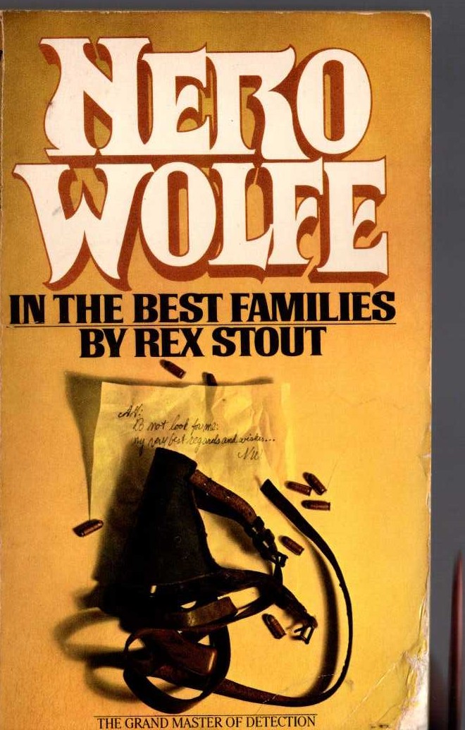 Rex Stout  IN THE BEST FAMILIES front book cover image