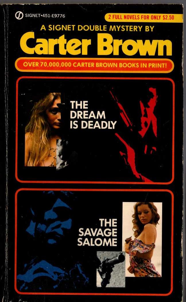 Carter Brown  THE DREAM IS DEADLY and THE SAVAGE SALOME front book cover image