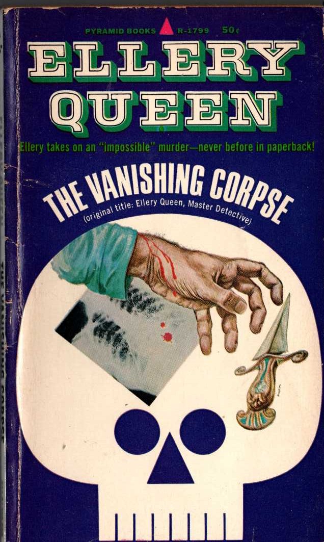 Ellery Queen  THE VANISHING CORPSE front book cover image