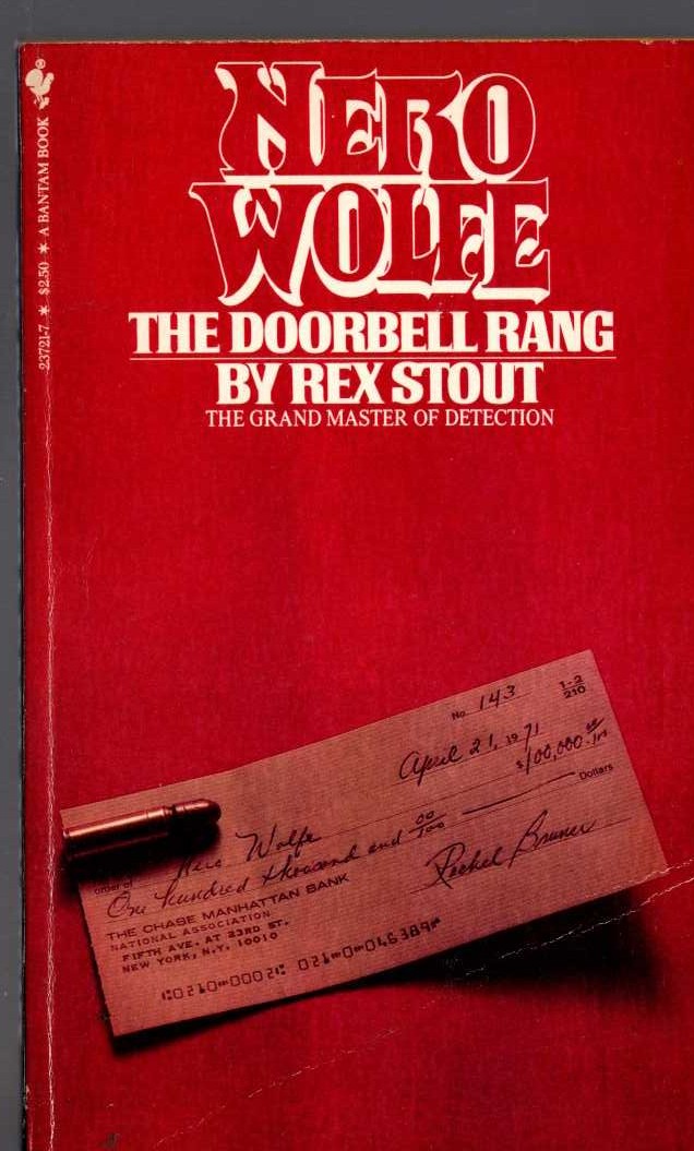 Rex Stout  THE DOORBELL RANG front book cover image