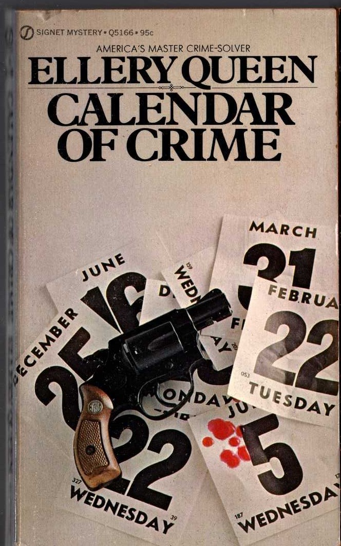 Ellery Queen  CALENDAR OF CRIME front book cover image