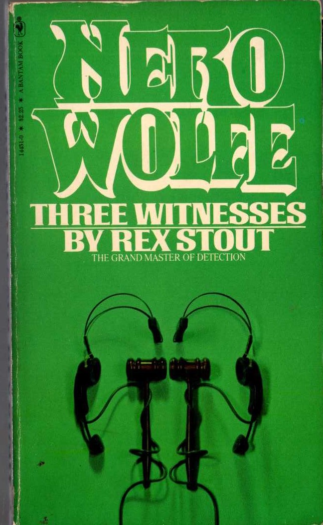 Rex Stout  THREE WITNESSES front book cover image