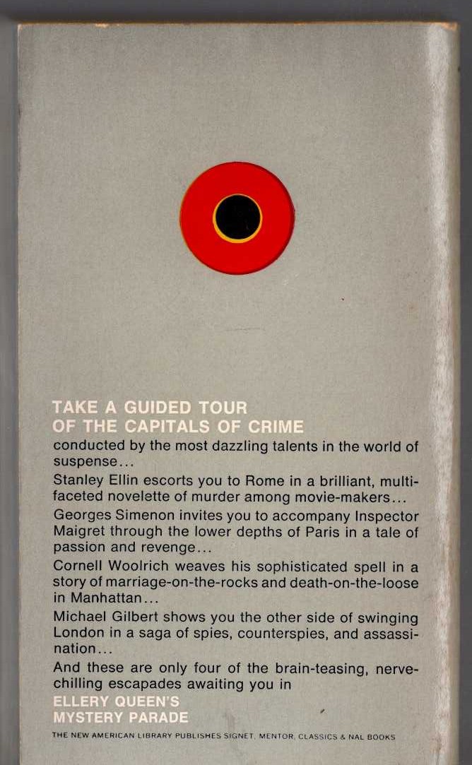 Ellery Queen (edit) ELLERY QUEEN'S MYSTERY PARADE. 19 short stories magnified rear book cover image