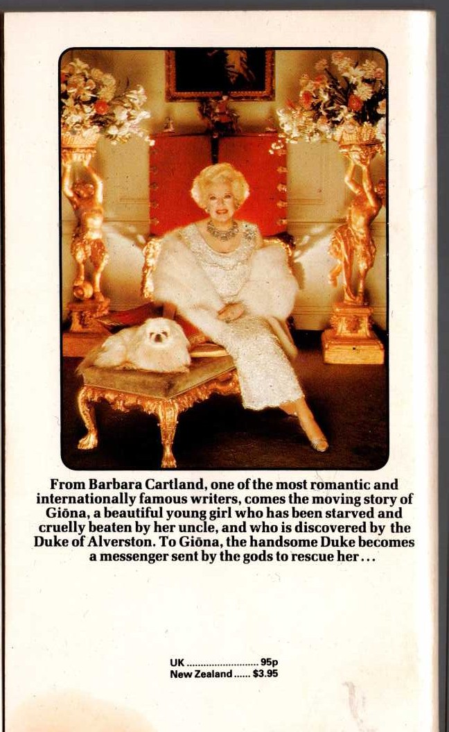 Barbara Cartland  A SHAFT OF SUNLIGHT magnified rear book cover image