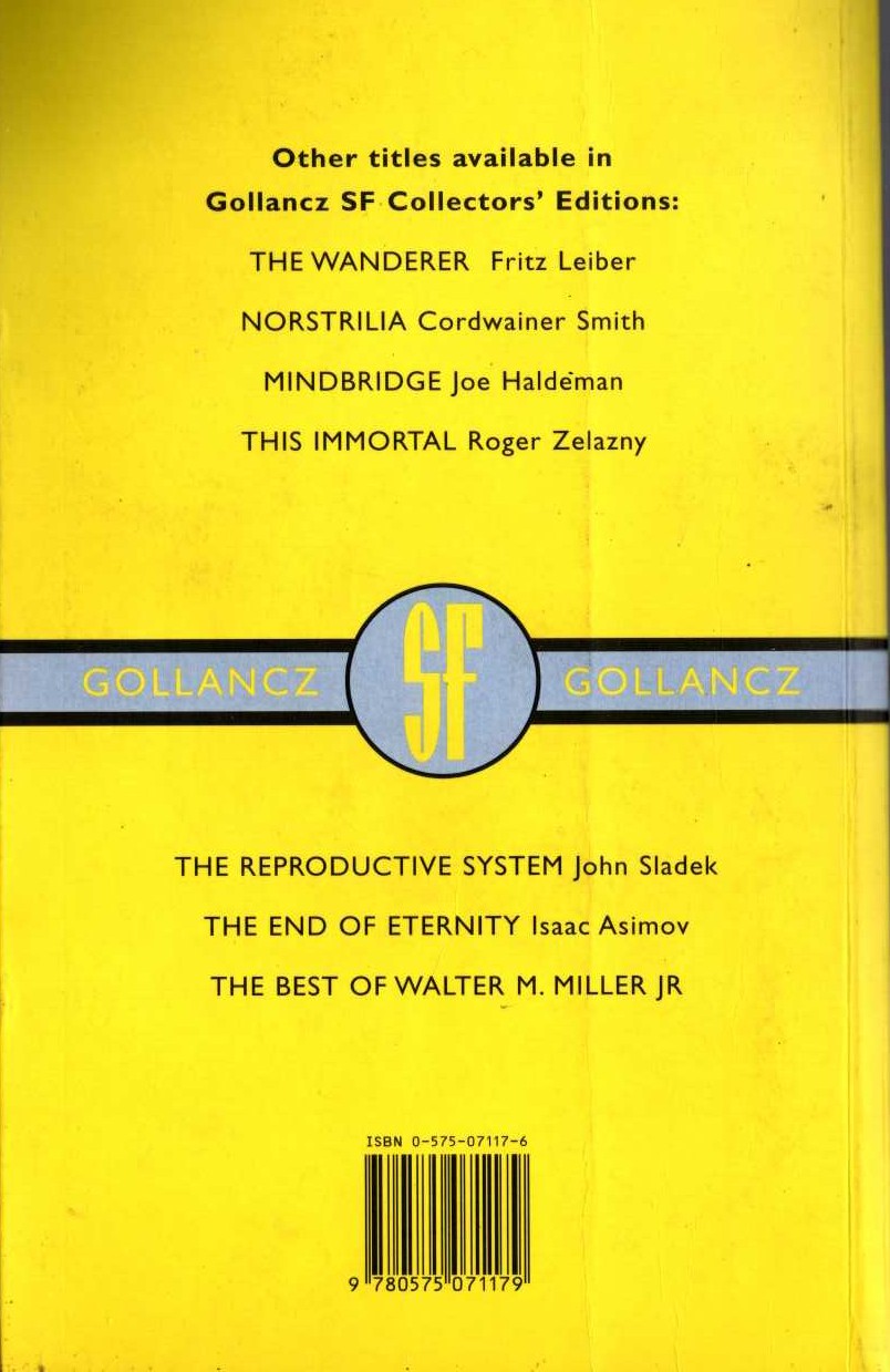 Jack Vance  BIG PLANET magnified rear book cover image