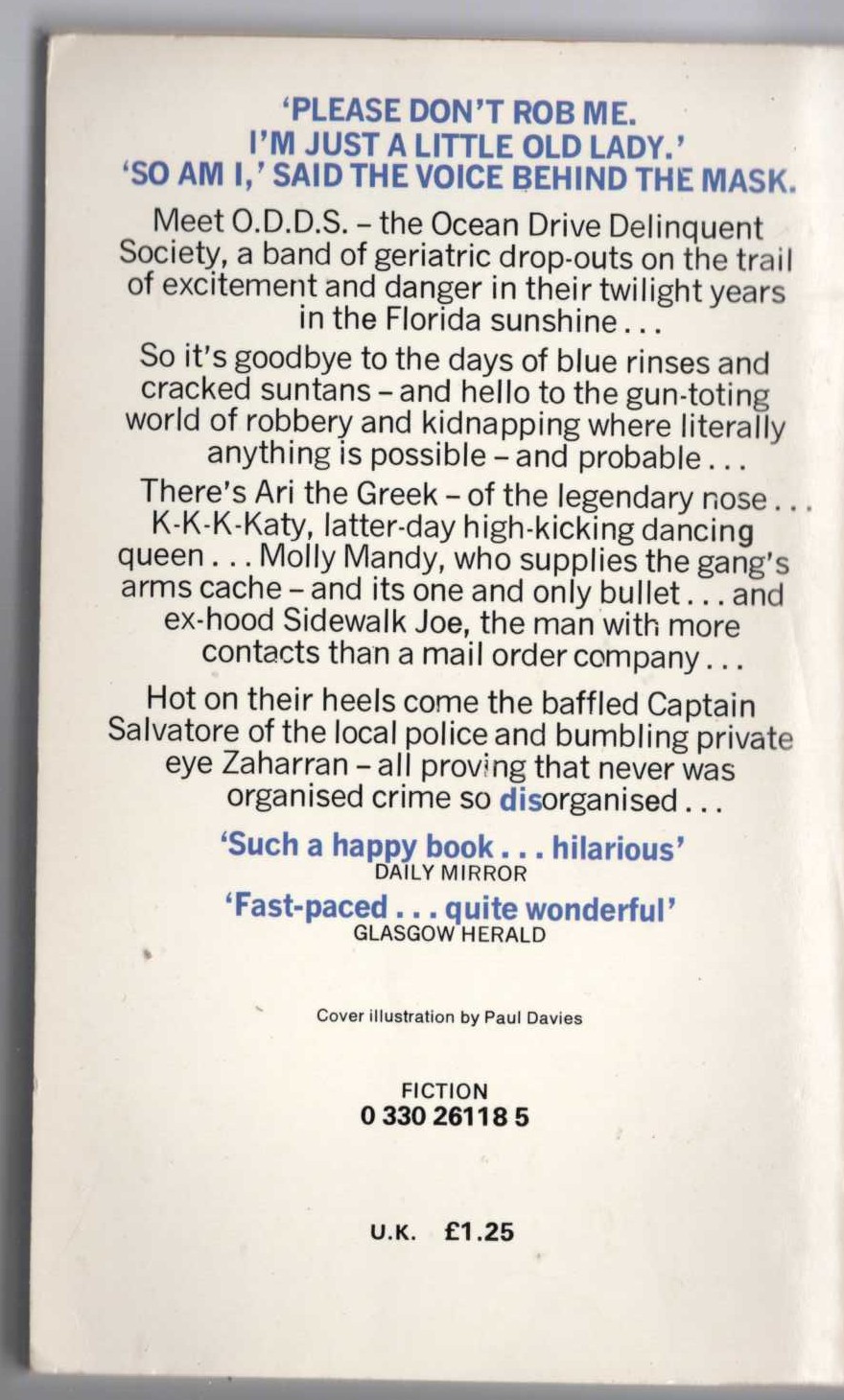 Leslie Thomas  THAT OLD GANG OF MINE magnified rear book cover image