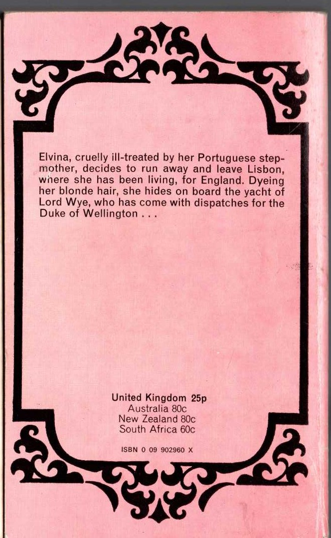Barbara Cartland  LOVE UNDER FIRE magnified rear book cover image