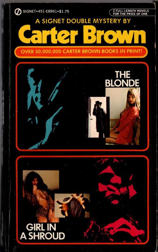 Carter Brown  THE BLONDE and GIRL IN A SHROUD front book cover image