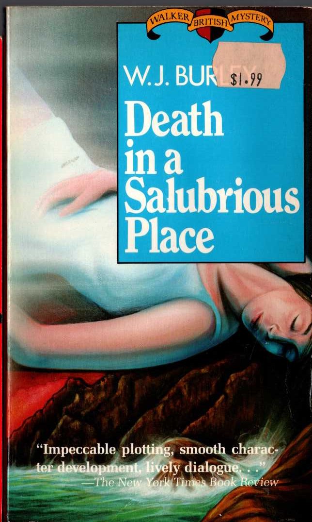W.J. Burley  DEATH IN A SALUBRIOUS PLACE front book cover image
