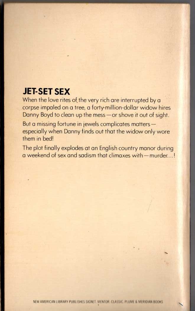 Carter Brown  ONLY THE VERY RICH magnified rear book cover image