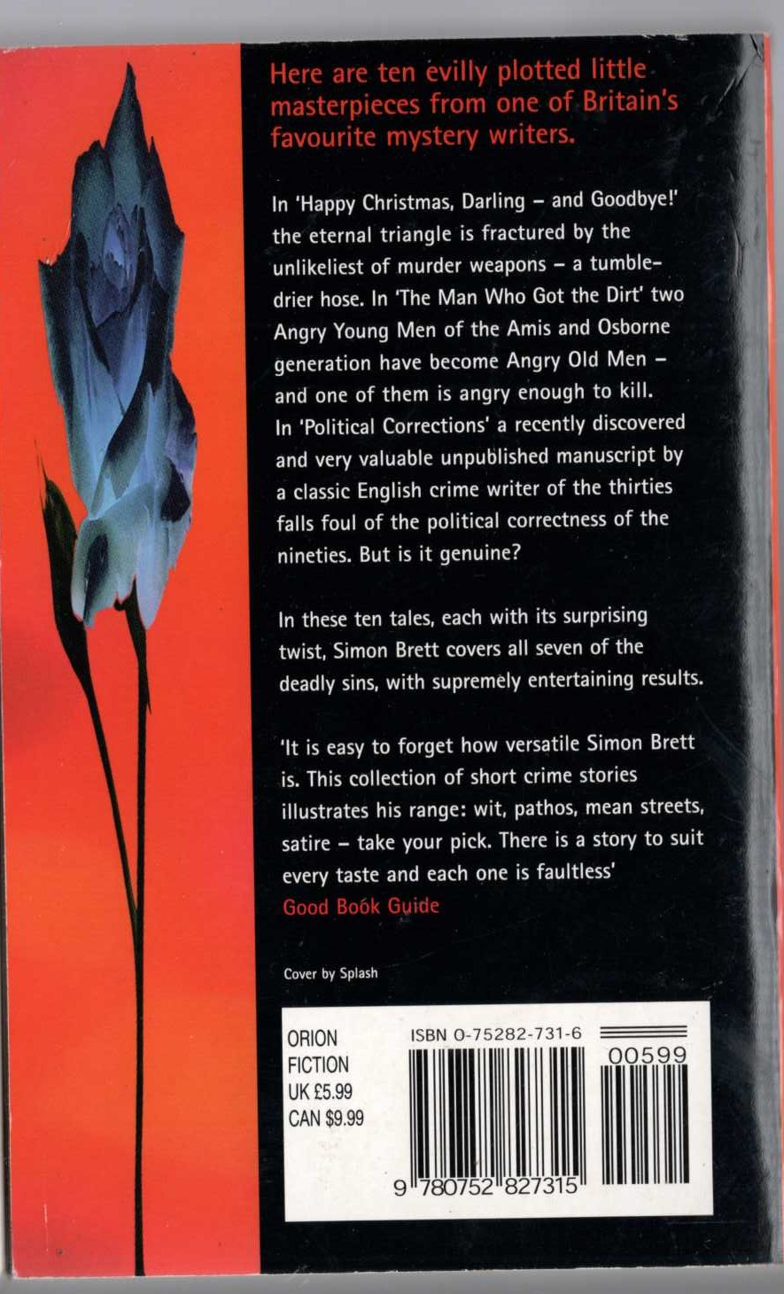 Simon Brett  CRIME WRITERS AND OTHER ANIMALS magnified rear book cover image