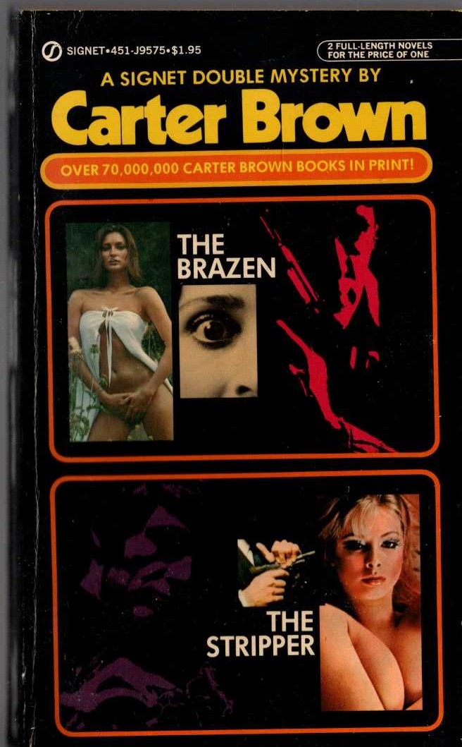 Carter Brown  THE BRAZEN and THE STRIPPER front book cover image